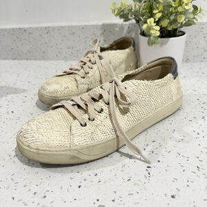 Johnston & Murphy Callie Womens Size 9M Cream Casual Walking Lace Up Sneaker
